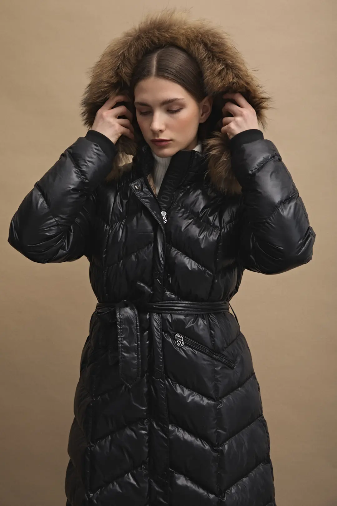 Womania X - Jacket  Naturel Kürklü Puffer Mont  6