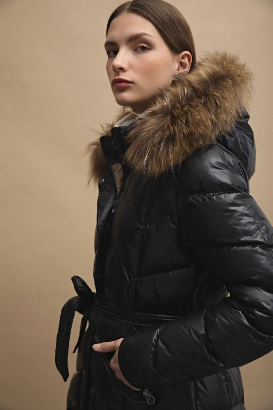 Womania X - Jacket  Naturel Kürklü Puffer Mont  7