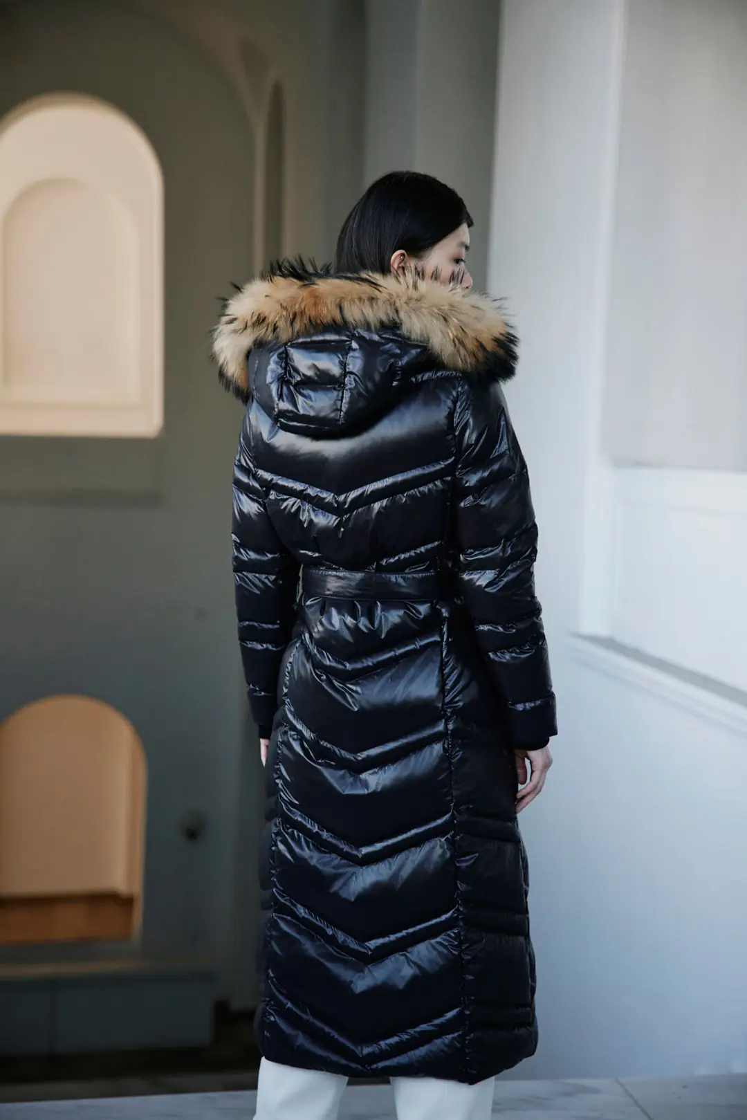 Womania-Mont-Roma Naturel Kürklü Puffer Mont 5