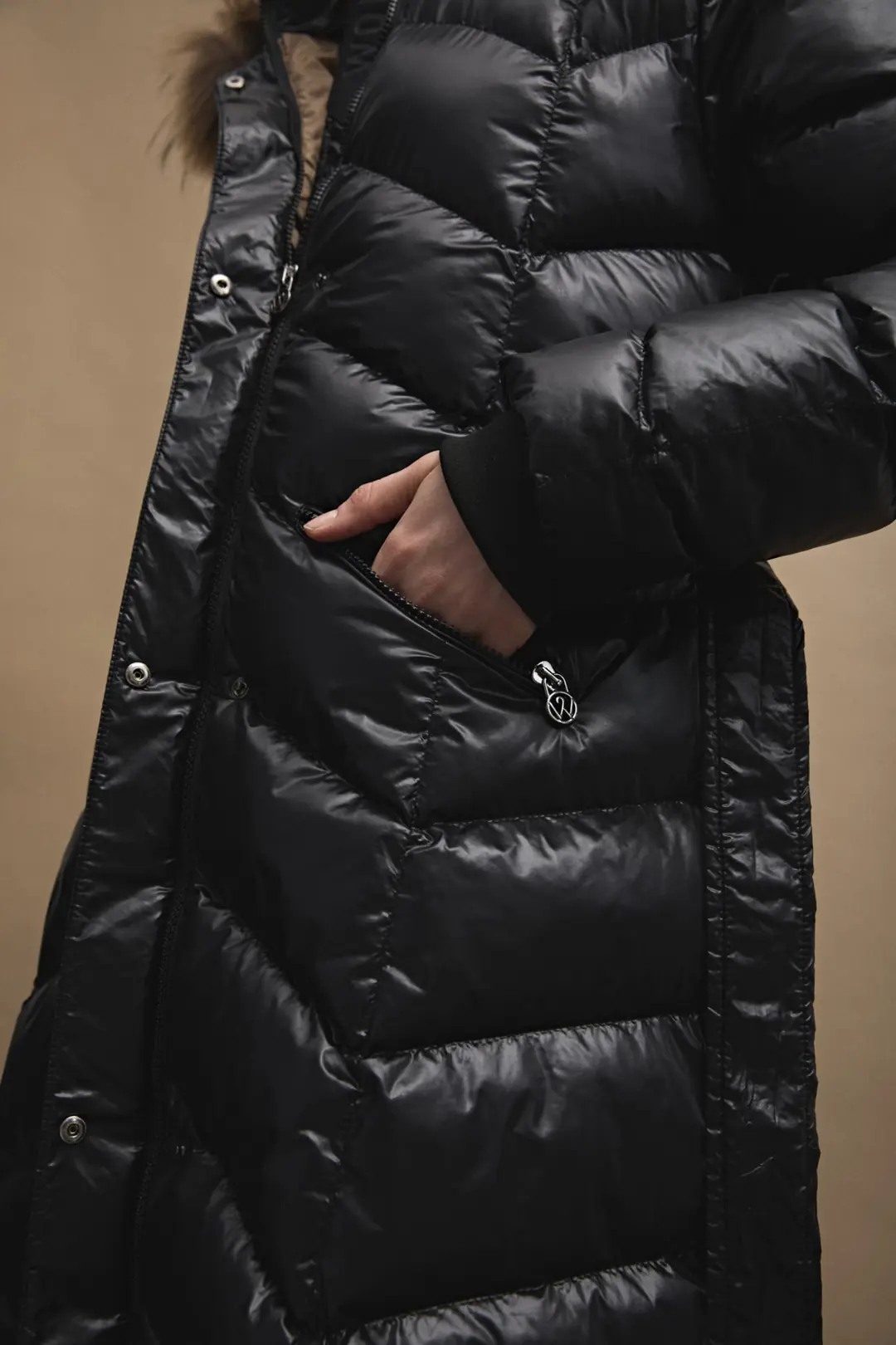 Womania X - Jacket  Naturel Kürklü Puffer Mont  8