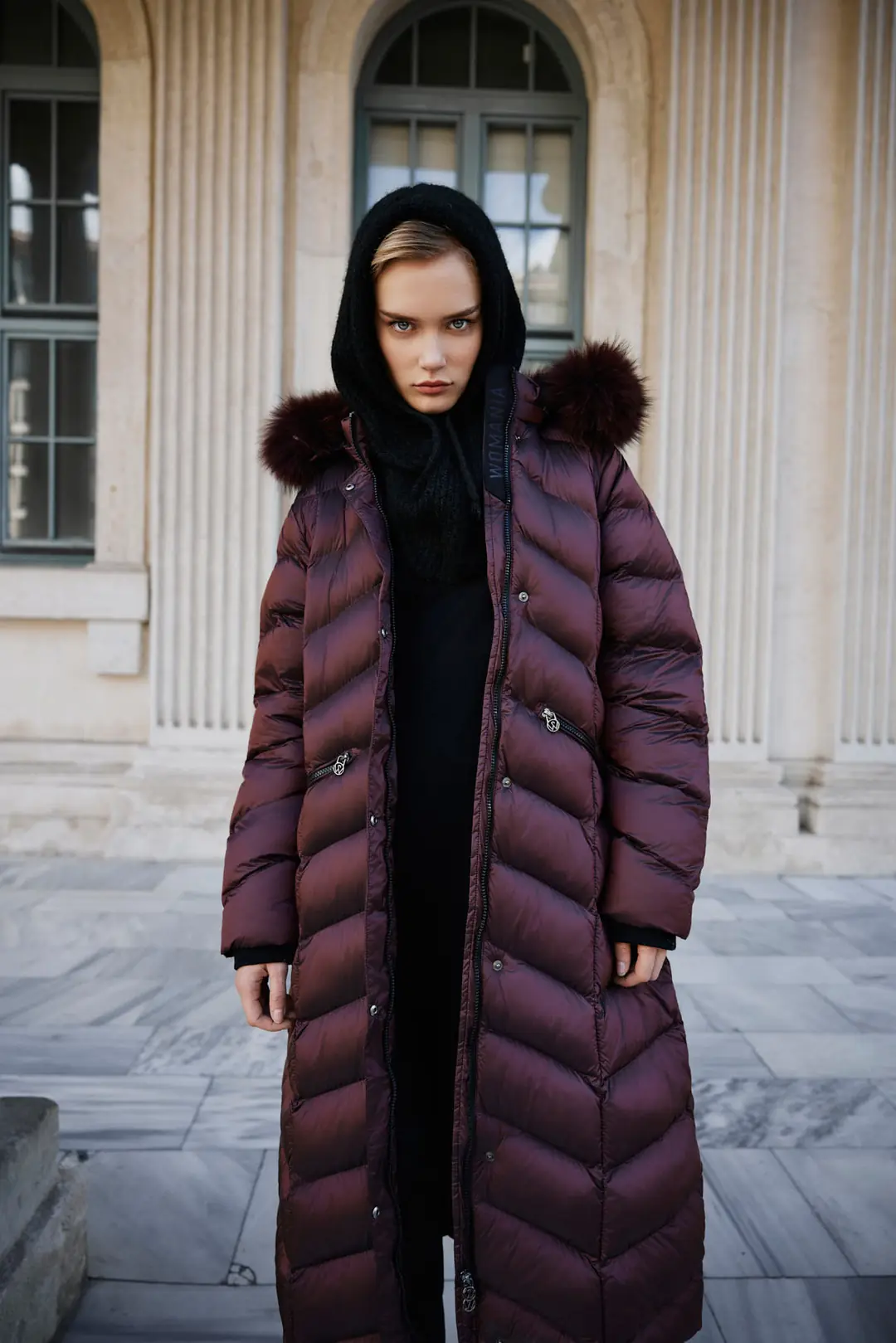 Womania X Jacket bordo mont, yakın plan